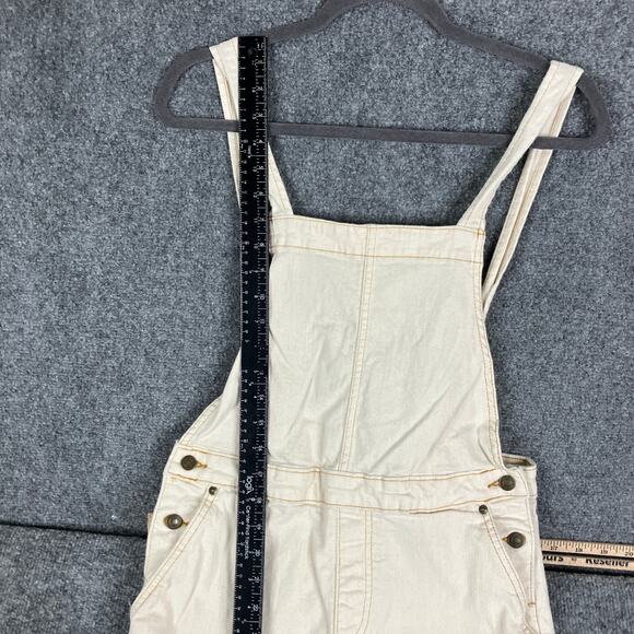 Free Assembly Overalls Womens Size 18 Off White Casual Button Strap UtilityPants - Picture 10 of 11
